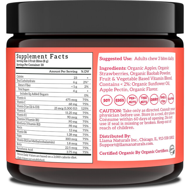 Adults Whole Fruit Multivitamin Gummies, Strawberry - Supplements & Vitamins - 4