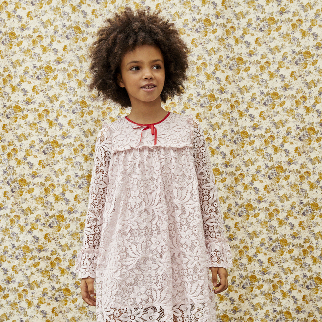 Lacey Holiday Dress, Lavender Snow Lace