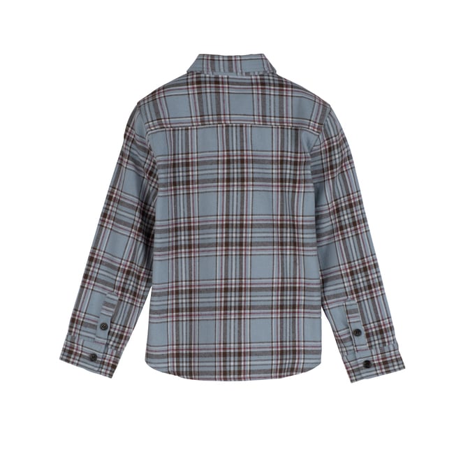 Max Button Down, Pale Blue Plaid