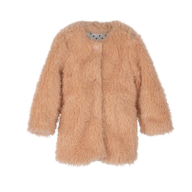 Gemma Shaggy Coat, Dusty Rose