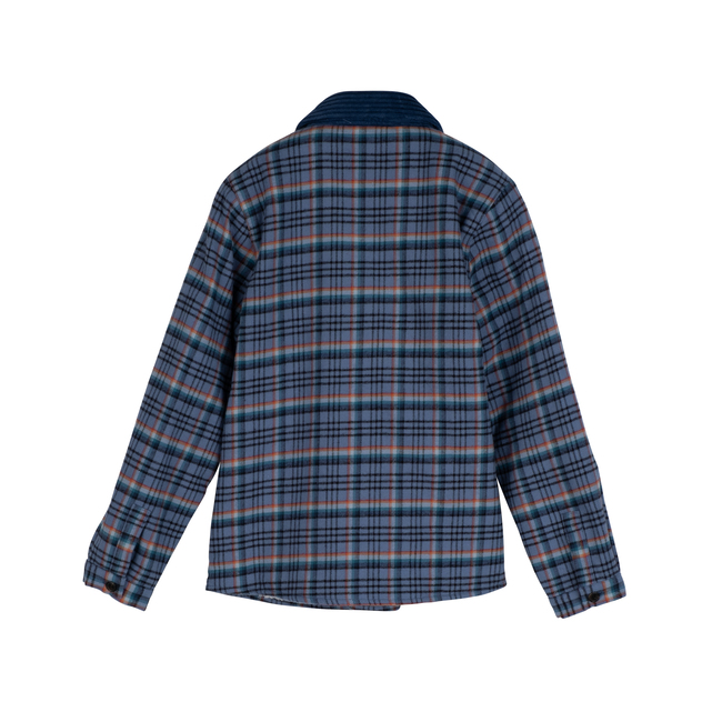 Sam Sherpa Shirt, Blue Colorful Plaid
