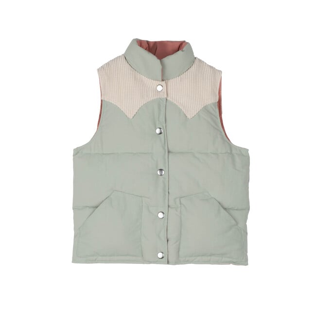 Frankie Vest, Light Sage Multi