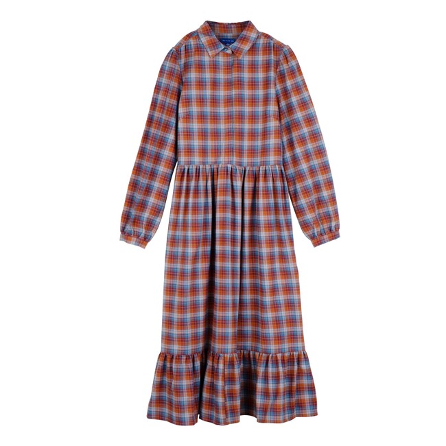 Women's Elizabeth Dress, Peacock Blue Multi