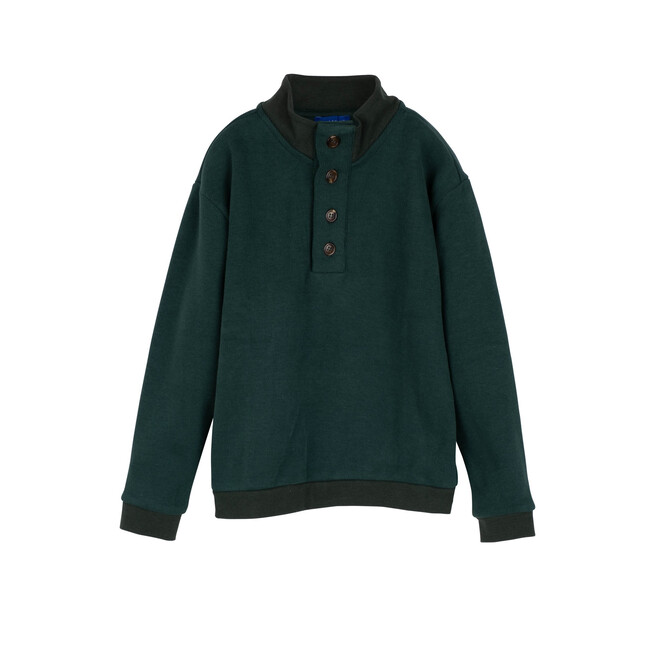 Jackson Mock Neck Sweatshirt, Forrest Green