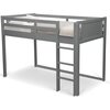 Twin Guardrail & Ladder Loft Bed, Charcoal - Beds - 1 - thumbnail
