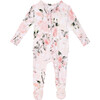 Footie Ruffled Zippered One Piece, Vintage Pink Rose - Onesies - 1 - thumbnail