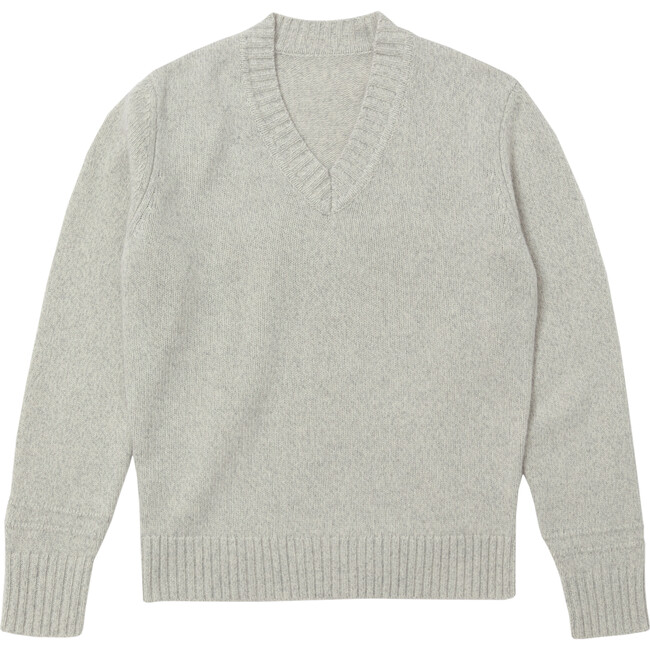 Adult Recycled Cashmere V-Neck Sweater, Cloud