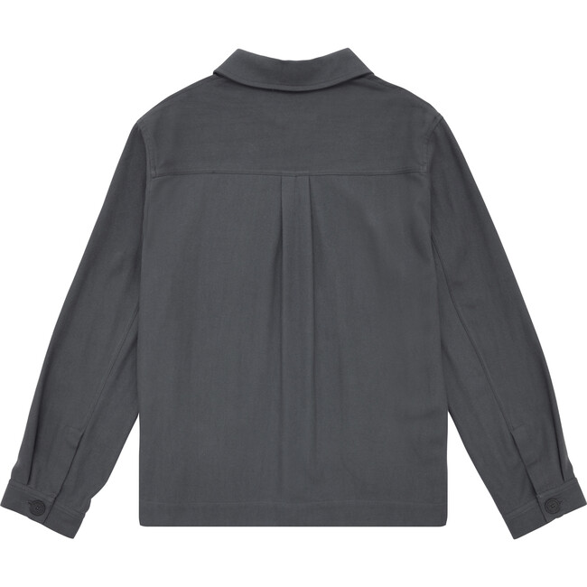 Adult Flannel Overshirt, Charcoal - Shirts - 5