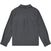 Adult Flannel Overshirt, Charcoal - Shirts - 5
