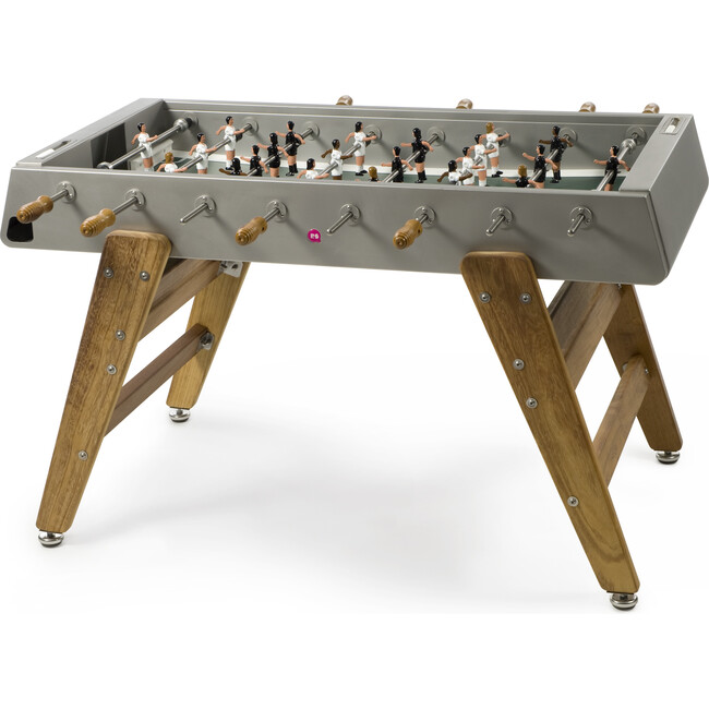 RS #3 Indoor/Outdoor Foosball Table, Stainless/Wood - Foosball Tables - 1