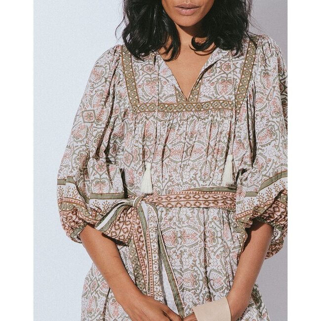 Women's Magdalena Midi Dress, Mosaic - Dresses - 2