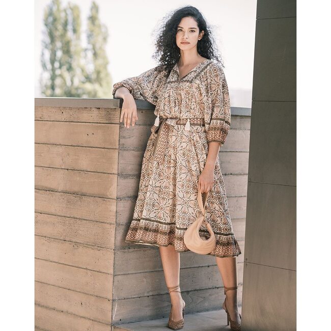 Women's Magdalena Midi Dress, Mosaic - Dresses - 3