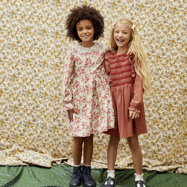 Poppy Dress, Sage Acorns