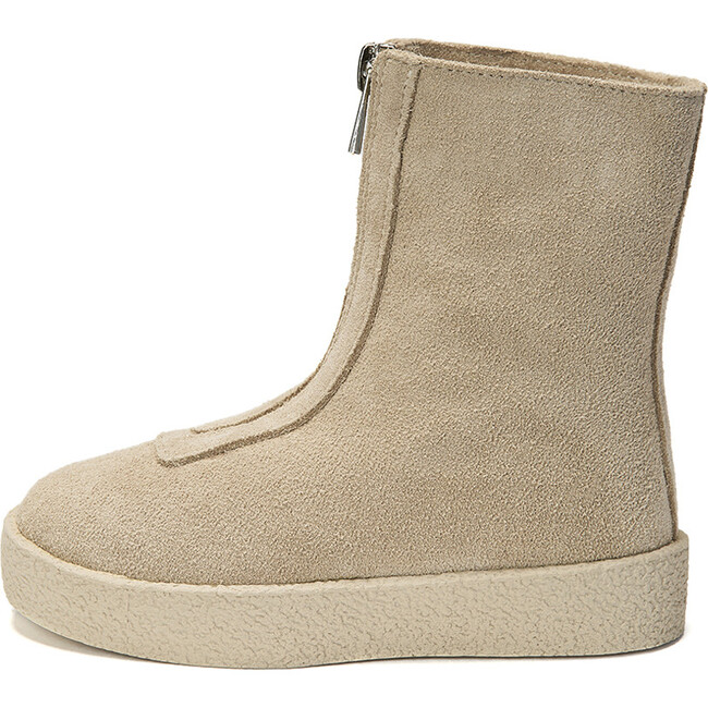 Leah Suede High Boots, Light Beige