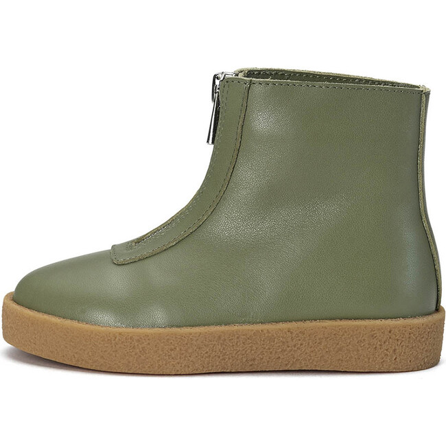 Leah Leather Boots, Khaki