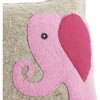 Hand Felted Wool Cushion Cover, Pink Elephant - Decorative Pillows - 3