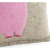 Hand Felted Wool Cushion Cover, Pink Elephant - Decorative Pillows - 4 - thumbnail