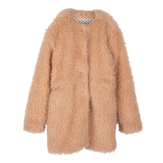 Women's Gemma Shaggy Coat, Dusty Rose