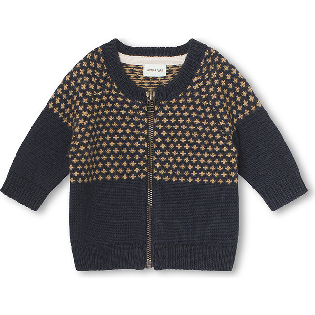 Baby's Maximus Baby Cardigan, Carbon Blue - Cardigans - 1