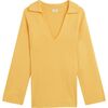 Women's Zoe V Neck Polo, Yellow - Sweaters - 1 - thumbnail
