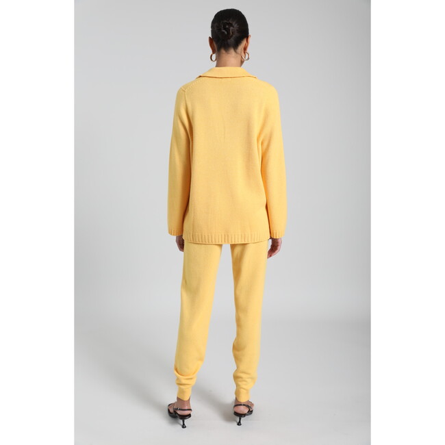 Women's Zoe V Neck Polo, Yellow - Sweaters - 5