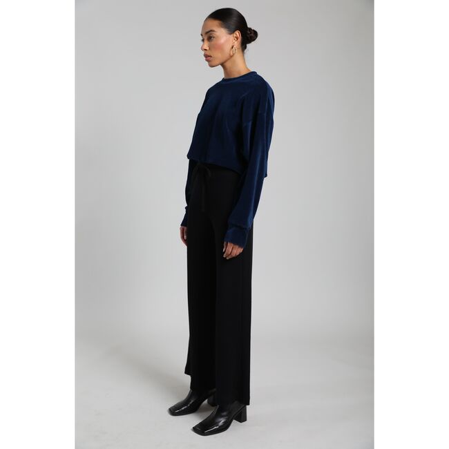 Women's Sophie Crop Sweatshirt, Royal Navy - Sweatshirts - 3