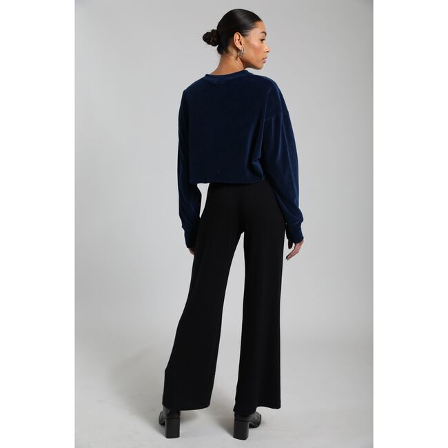 Women's Sophie Crop Sweatshirt, Royal Navy - Sweatshirts - 4