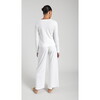 Women's Pointelle Boxer Pant, White - Loungewear - 2 - thumbnail