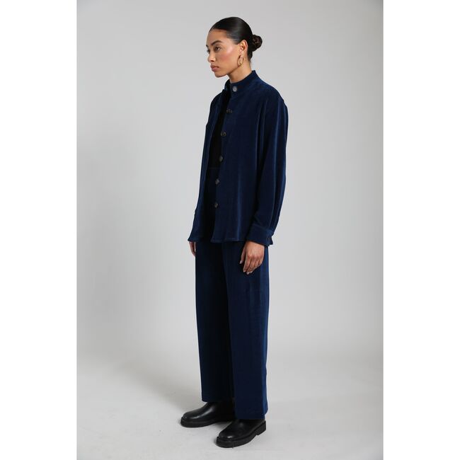 Women's Sophie Mockneck Shirt Jacket, Royal Navy - Jackets - 4