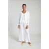 Women's Pointelle Boxer Pant, White - Loungewear - 3 - thumbnail