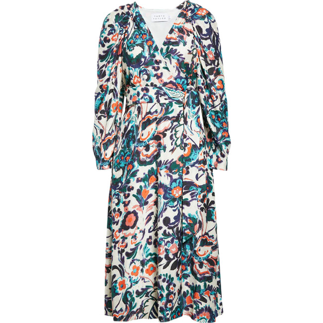 Women's Justine Dress, Blacklight Tapestry Ecru Multi - Dresses - 1