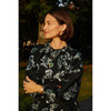 Women's Elizabeth Dress, Bottle Green, Ecru - Dresses - 3