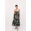 Women's Violet Tiered Dress, Olive Arcadian Oasis Print - Dresses - 2