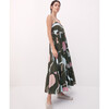 Women's Violet Tiered Dress, Olive Arcadian Oasis Print - Dresses - 3