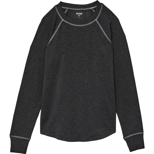 Women's Warm Up Fleece Sweatshirt, Dark Heather Grey