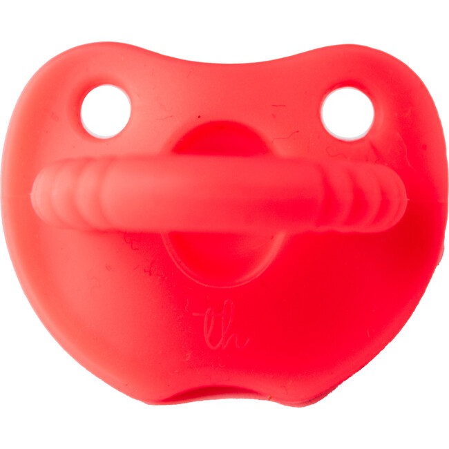 Silicone Soother Round, Shocking Pink