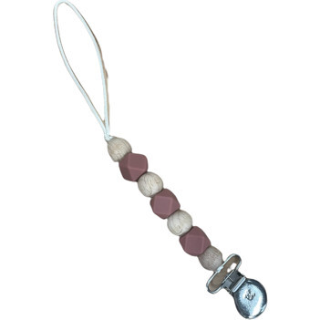 Petite Maya Pacifier & Toy Clip, Mauve