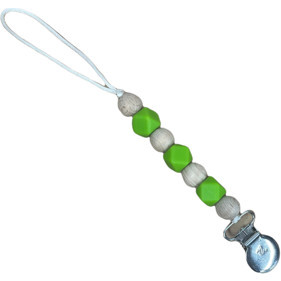 Petite Maya Pacifier & Toy Clip, Electric Green