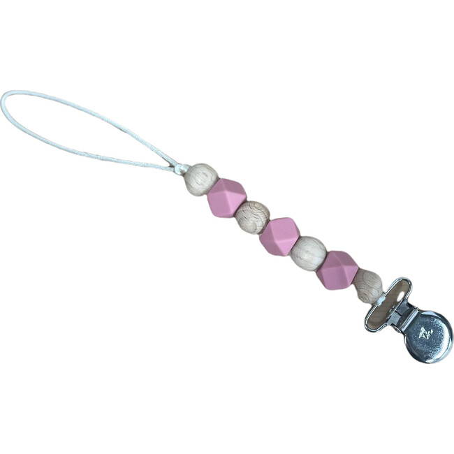 Petite Maya Pacifier & Toy Clip, Dusty Rose