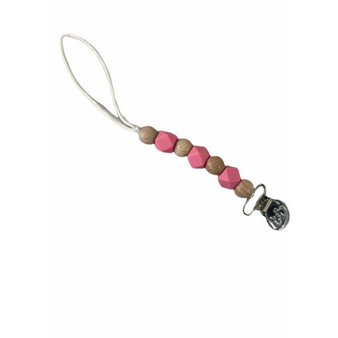 Petite Maya Pacifier & Toy Clip, Baby Pink