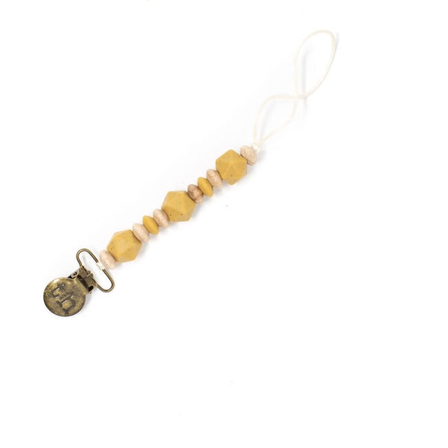 Petite Luca Pacifier & Toy Clip, Oak Bull Speckled