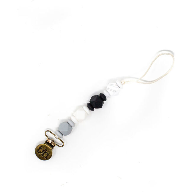 Petite Jewel Pacifier & Toy Clip, Marble