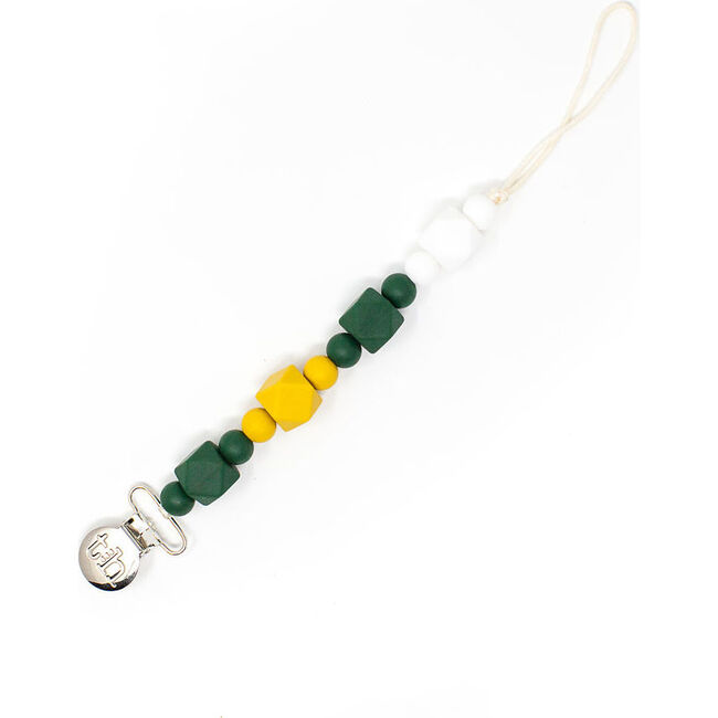 Grande Jewel Pacifier & Toy Clip, Eden Green Baylor