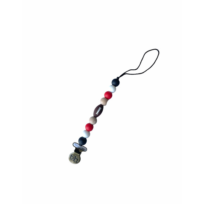 Grande Football Pacifier & Toy Clip, Night Time