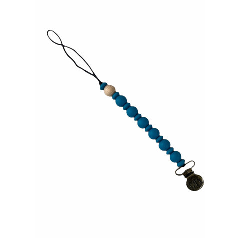 Grande Eden Pacifier & Toy Clip, Teal