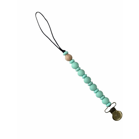 Grande Eden Pacifier & Toy Clip, Mint