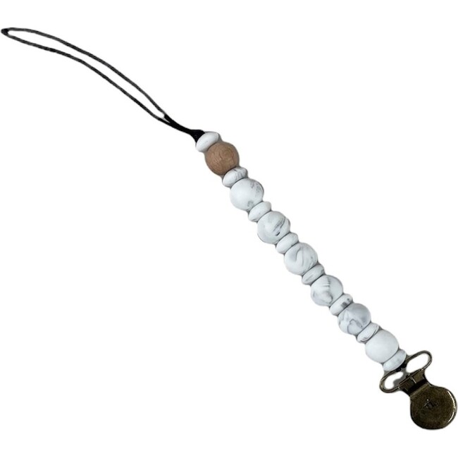 Grande Eden Pacifier & Toy Clip, Marble