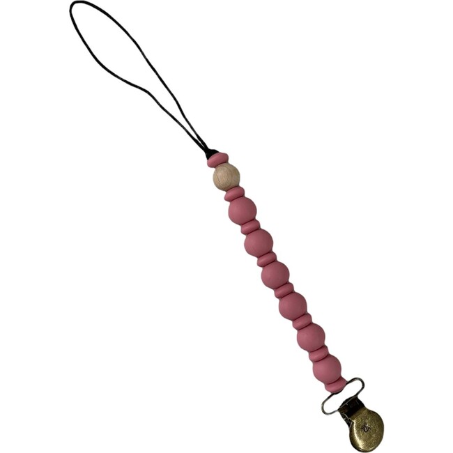 Grande Eden Pacifier & Toy Clip, Light Mahogany