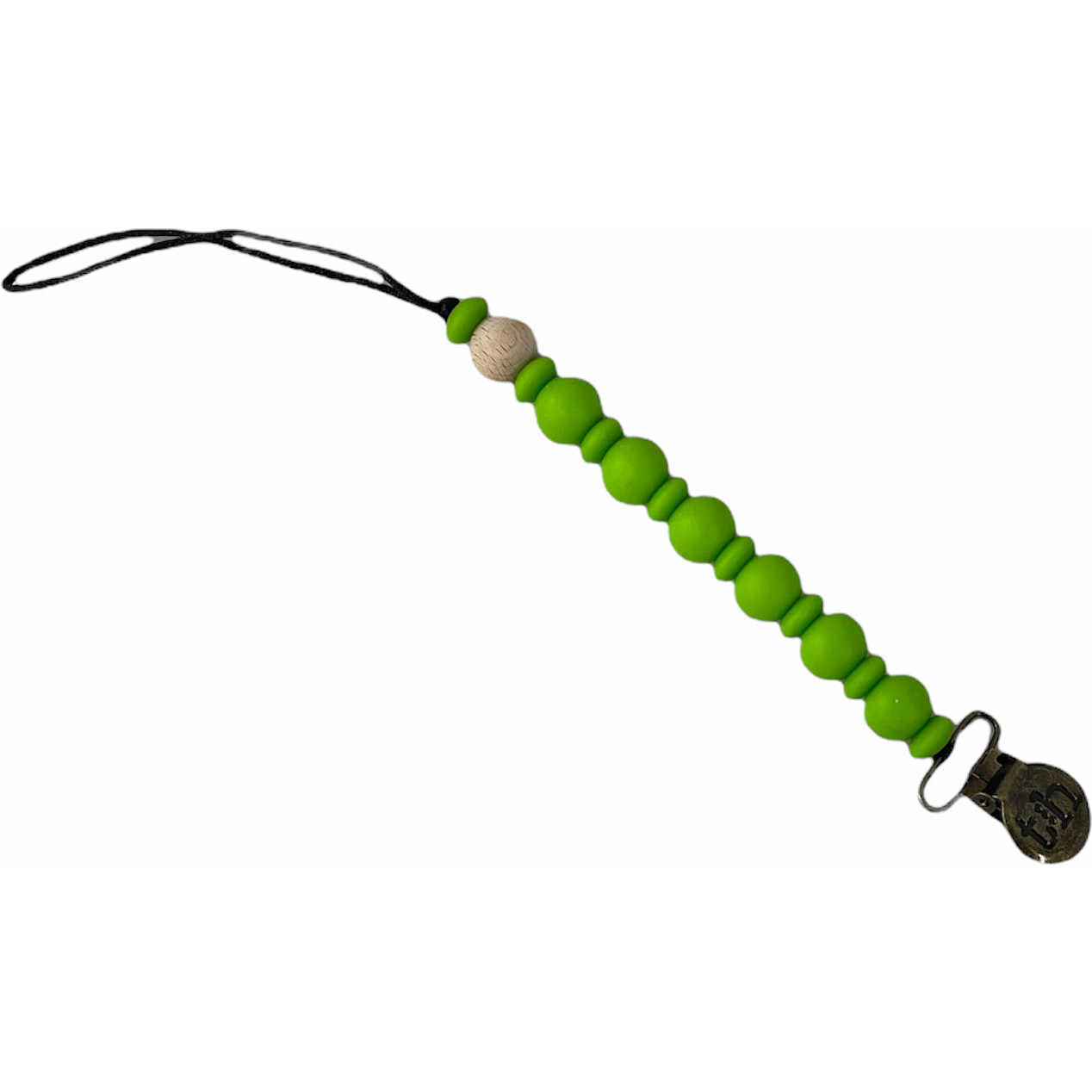 Grande Eden Pacifier & Toy Clip, Electric Green - Pacifiers - 1