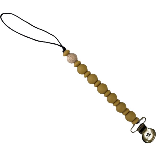 Grande Eden Pacifier & Toy Clip, Camel